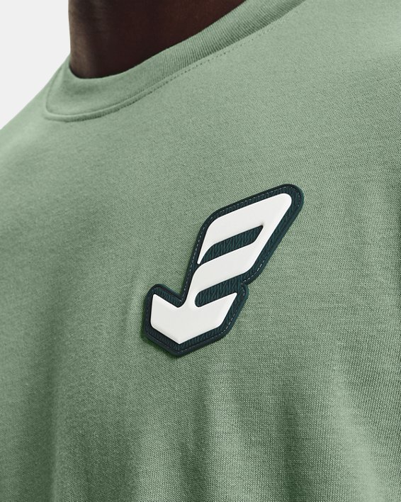 Men's UA Embiid Heavyweight T-Shirt in Green image number 3